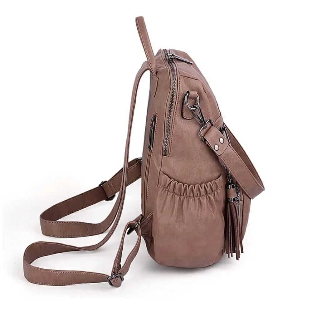 Brown Leather Backpack - Picture 4 of 6